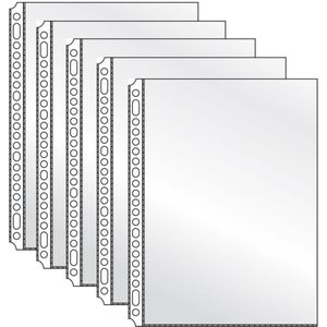100x Showtassen/insteekhoezen - transparant - A4 formaat - 23 gaats/rings - Kantoor opberg artikelen