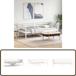 vidaXL Slaapbank zonder matras 80x200 cm massief grenenhout wit