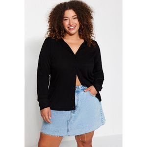 Trendyol TBBAW24AV00023 Volwassenen Vrouwen - Zwart - 3XL