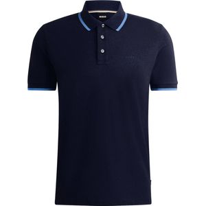 BOSS Parlay regular fit polo - pique - donkerblauw - Maat: 5XL