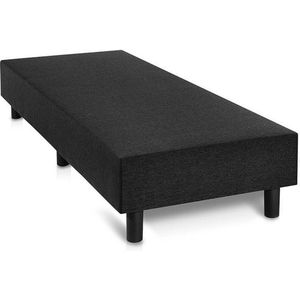 Boxspring Otto gitzwart 100x200 zonder matras, zonder hoofdboord en zonder topper.