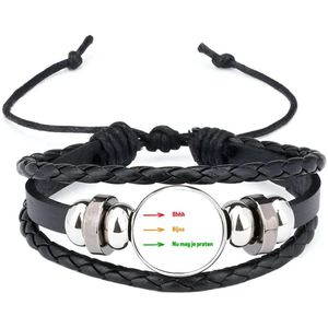 Akyol - shhh, bijna, nu mag je praten armband zwart - Quotes - mensen die houden van quotes - grappige tekst - quotes - verjaardag - cadeau - kado - geschenk