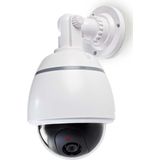 Dummy Beveiligingscamera Dome Batterij Gevoed Binnen Wit