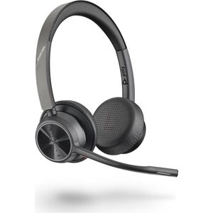 HP Poly VOYAGER 4320 UC On Ear headset Telefoon Bluetooth Stereo Zwart Ruisonderdrukking (microfoon), Noise Cancelling