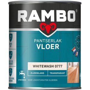 Rambo Pantserlak Vloer Zijdeglans Dekkend - Sneldrogend - Vocht & Vuilwerend - Whitewash - 2.5L