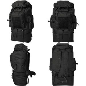vidaXL Rugzak legerstijl XXL 100 L zwart - Backpack - Backpacks - Rugzak - Rugzakken