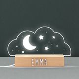 Kinderlamp Met Naam - Vintiun - Voor Elke Naam - Lamp Kinderkamer - Naamlampje - Naamlampje Babykamer - Kinderlampje - Kinderlampen - Kinderlamp slaapkamer - Wolk