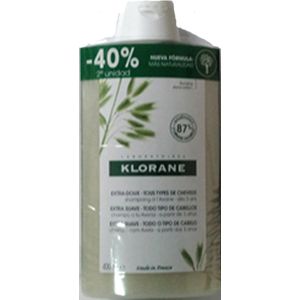 Klorane A La Leche De Avena Champú Extrasuave Duo 2 X 400 Ml