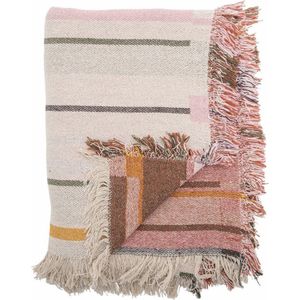 Bloomingville - Plaid Toscana Natuur - Gerecycled katoen - 160x130cm