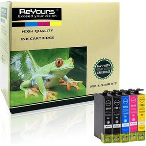 ReYours®Epson T2991 - T2994 Compatible inktcartridge / Alternatief voor de Epson 29XL T2991 T2992 T2993 T2994 Expression Home XP-235 XP-245 XP-247 XP-332 XP-335 XP-342 XP-345 XP-432 XP-435 XP-442 XP-445- 5 pack