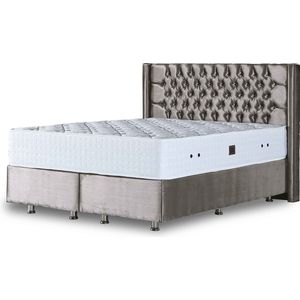 Bedden Amsterdam B.V. - Opberg Boxspring Diva Deluxe - 2x opbergboxen - 2jaar garantie - inclusief Luxe micropocket Koudschuim Matras 160x200