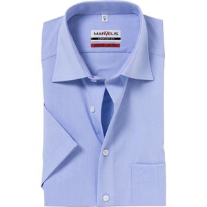 MARVELIS comfort fit overhemd - korte mouw - lichtblauw - Strijkvrij - Boordmaat: 39