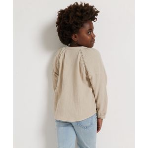 TerStal Meisjes / Kinderen Europe Kids Mousseline Blouse Beige In Maat 134/140