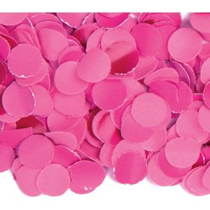 8x zakjes van 100 gram party confetti kleur fuchsia roze - Feestartikelen