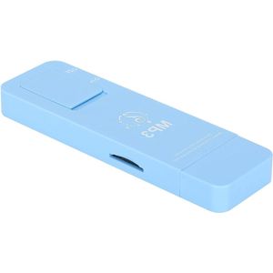 MP3-muziekspeler met omhangkoord om naar muziek te luisteren (blauw) MP3- en MP4-speler (blauw)