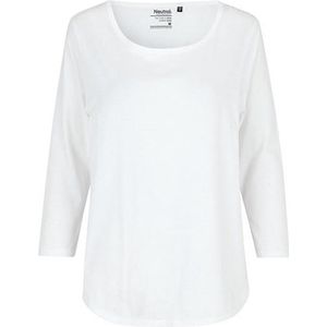 Ladies´ Three Quarter Sleeve T-Shirt met ronde hals White - M