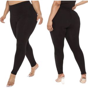 Dames Legging, Klassieke-Sportieve lijn van Bamboe-Viscose P888 Maat- L/XL 40-42 zwart