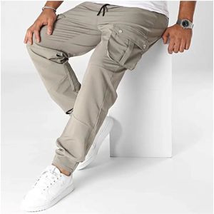 Heren worker broek- Cargo- Black Industry- Kaki- Tapered fit- Maat S