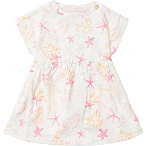 Noppies Girls Dress Comstock short sleeve allover print Meisjes Jurk - Whisper White - Maat 68