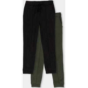 Tiffosi sweatpants, 2 delige set groene en zwarte joggingbroek meisje maat 152