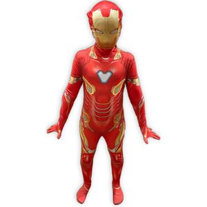 Superheldendroom - Iron Man - 128/134 (7/8 Jaar) - Verkleedkleding - Superheldenpak