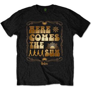 The Beatles - Here Comes The Sun Heren T-shirt - 2XL - Zwart