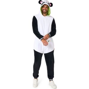OppoSuits Panda Onesie - Panda Fleece Jumpsuit - Carnavalskleding - Dieren Verkleedpak Voor Dames & Heren - Zwart/Wit - M
