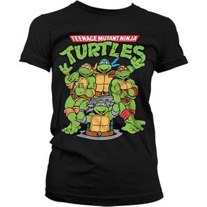 Teenage Mutant Ninja Turtles Dames Tshirt -XL- TMNT Group Zwart