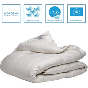 Mörgenn Donzen Dekbed Excellente - 4 seizoenen dekbed dons - 90% ganzendons - Europees gecertificeerd - Tweedelig - Warmteklasse 1t/m4 - 140x220