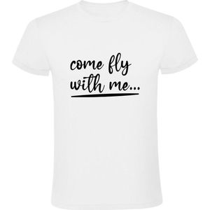 Come fly with me Heren T-shirt | vliegen | reizen | vakantie | reis | trip