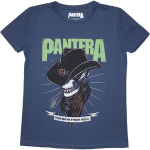 Pantera - Skeleton Cowboy Dames T-shirt - S - Blauw