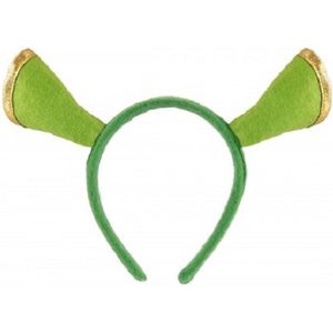 Diadeem Oger oren Shrek groen met gouden rand