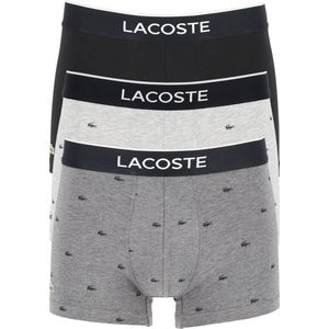 Lacoste Heren 3-pack Trunk - Black/Pitch Chine-Silver - Maat M