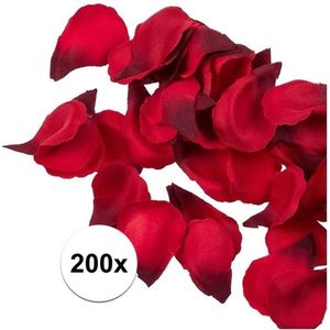 200x Rode strooi rozenblaadjes 3 cm