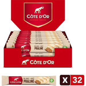 Côte d'Or Chocolade Repen Praliné Wit - 32 stuks