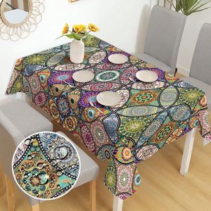 Rechthoekig Boho Tafelkleed - Waterdicht en Weerbestendig Polyester