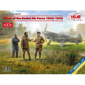 1:32 ICM 32117 Pilots of the Soviet Air Force 1943-1945 Plastic Modelbouwpakket
