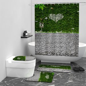 Floraweg Douchegordijn,Shower Curtain,badgordijn,badkamergordijn,Raam, muren, wegen en bruggen,-topkwaliteit - digitale printen -Anti Schimmel - Inclusief 12 ringen -met 12 stuks douchegordijnhaken – Waterdicht -Wasbaar- Polyester - 180x200 cm