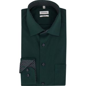 Seidensticker casual overhemd groen