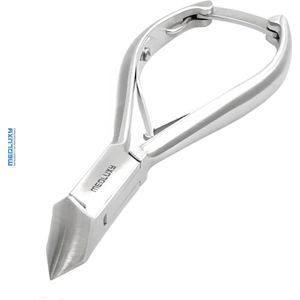 MEDLUXY® - Nageltang - Koptang - bek Rond 'Full Moon' - 14 cm - 21 mm - Satin - Slim (Kopknipper, Dwarssnittang, Nagelknipper) [MP0209]
