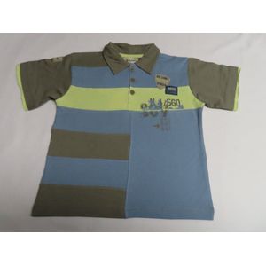 Poloshirt - polo - jongens - Taupe , blauw, geel - 3 jaar 98