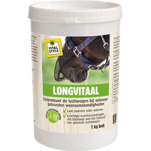 VITALstyle Longvitaal - Paarden Supplement - Ondersteunt Luchtwegen Bij Seizoensgebonden Omstandigheden - Met o.a.Fenegriek & Anijszaad - 1 kg