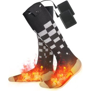 Verwarmde Sokken voor Dames en Heren - Elektrische Batterij met 4 Temperatuurinstellingen - Ideaal voor Skiën, Outdoor en Wandelen