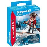 PLAYMOBIL Special Plus Piraat met vlot en hamerhaai - 70598