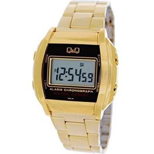 Q&Q digitaal horloge - Luxe Unisex Goudkleurig - Staal - Alarm Chrono ML04-301Y