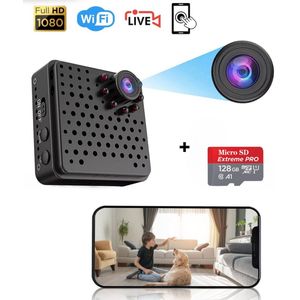 SuperCam - Mini camera - Verborgen camera - Spy camera - 1080P Mini camera wifi met app - Spy cam draadloos - Met nachtvisie & alarmfunctie