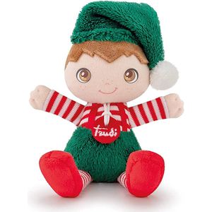 Trudi - Kerst Elf Doll Rudy (XXS-TUDP6110) - Pluche knuffel - Ca. 16 cm (Maat XXS) - Geschikt voor jongens en meisjes - Groen/Rood