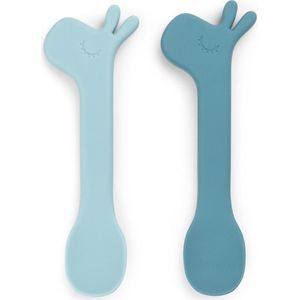 Done By Deer Silicone Spoon Lalee Blue 2-pack