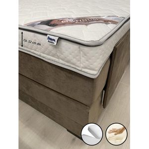 Splittopper Platinum 160x200 - 12 cm dik - Bamboo Hoes - Nasa Traagschuim - Topdekmatras Split