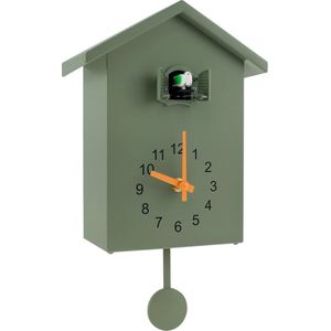 Valumerce - Moderne Koekoeksklok - Modern - Minimalistische Koekoeksklok - Groen - Cuckoo Clock - Koekoek